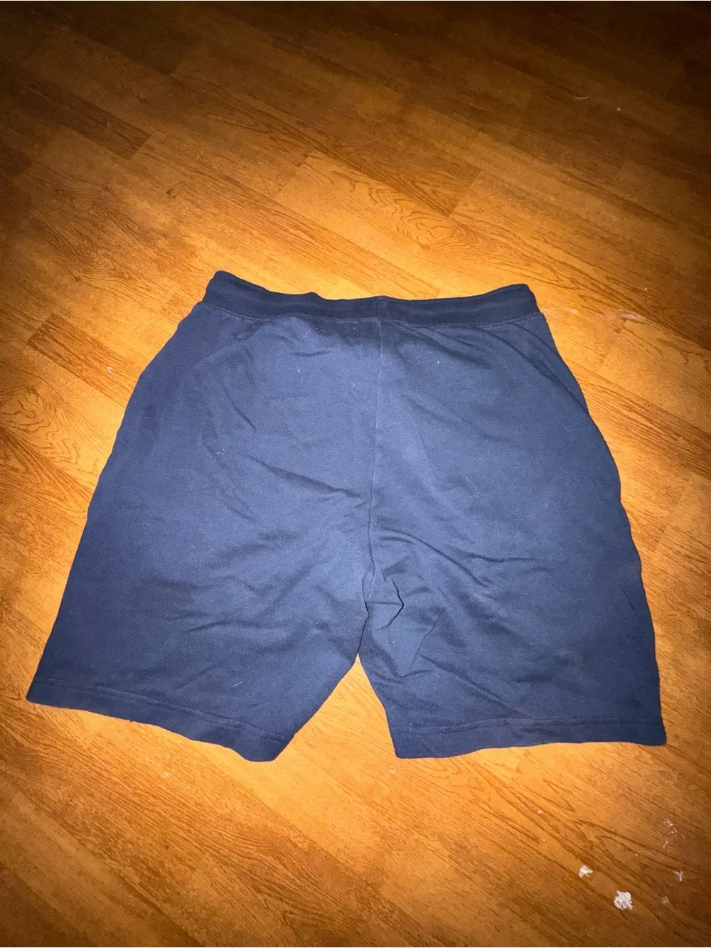 Tommy Hilfiger Navy Athletic Shorts with Red Logo Patch